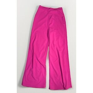 LULUS‎ Size Large Hot Pink High-Waisted Wide-Leg Pants Back Zip Flat Front NWT
